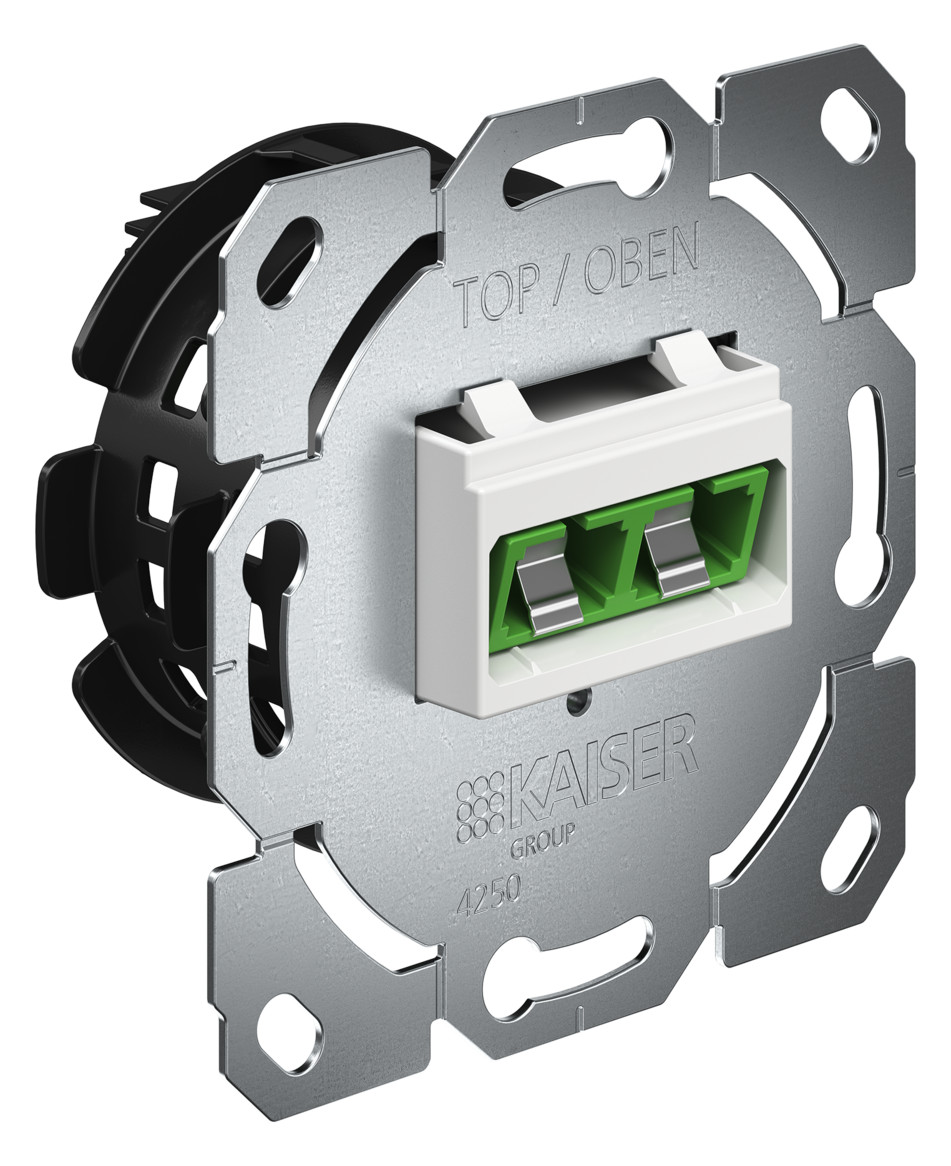 Teilnehmeranschluss 1xSC-D UP Kanaleinb Unterputzmontage Bodentank/Unterflur ws