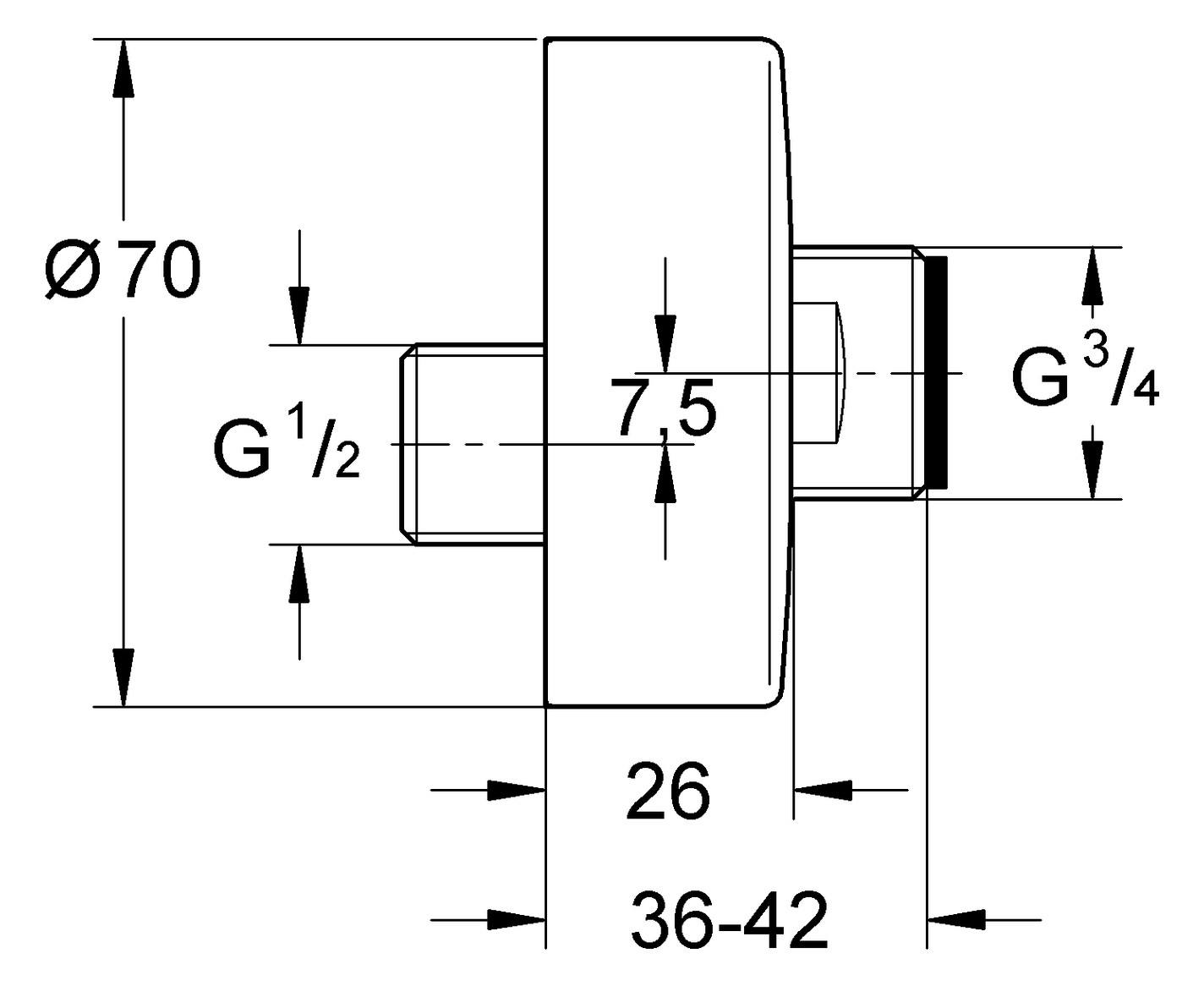 GROHE S-Anschluss 12662 supersteel GROHE S-Anschluss 12662 supersteel