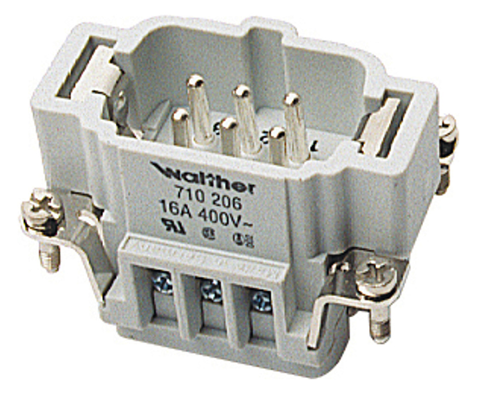 Kontakteinsatz Stift 6p Schraub 16A 500V 0,5-2,5qmm