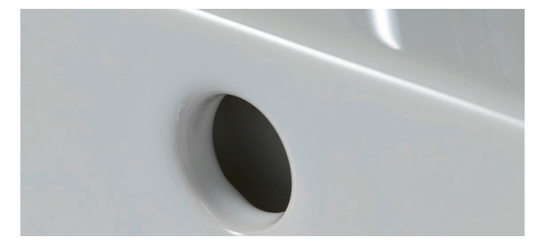 Duravit Halbeinbau-Waschtisch Vero 55x47cm, Einbau von oben, mit Hahnloch, Überlauf, Hahnlochbank, weiß WonderGliss