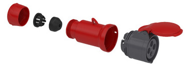 CEE-Kupplung 5p 16A IP44 PratiKa IP44 6h 380-415 V Schraubkl ger Kst