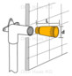 HAAS Baustopfen 1/2" x 89 mm, Messing-Gewinde, schmal, Kalt-/Warmwasserleitung, weiß