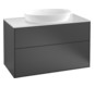 V&B Waschtisch-Unterschrank Finion 100x60,3cm, Abdeckplatte black matt, Midnight Blue Matt Lacquer
