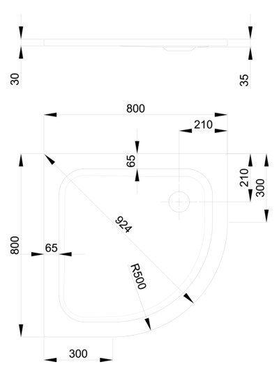 Duschwanne BetteCorner 5399 80x80x3,5cm, ägäis