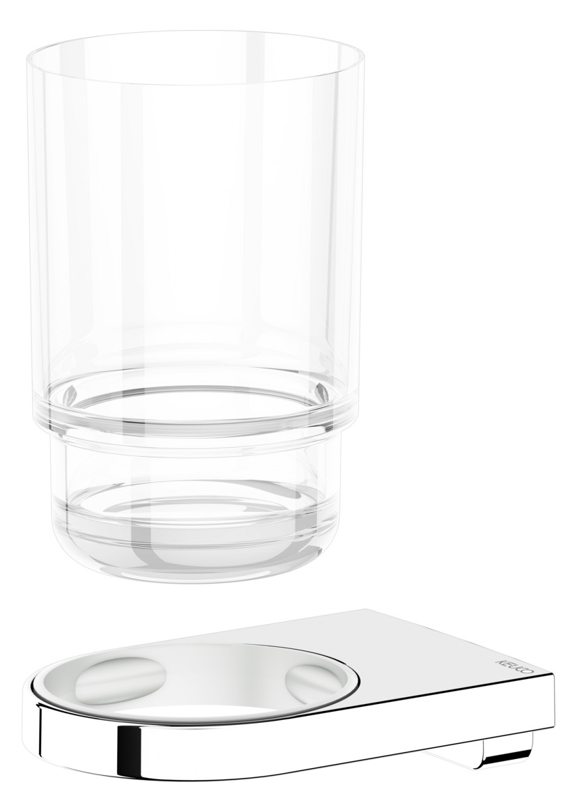 KEUCO Glashalter Collection Moll mit Echtkristall-Glas, verchromt