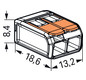 Steckklemme 2f 450V 32A Serie 221 0-4qmm m.BetätiHebel f.Massivleiter