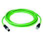 Patchkabel Cat5 SF/UTP IP20 1m gn M12 RJ45 gekreuzt 22qmm