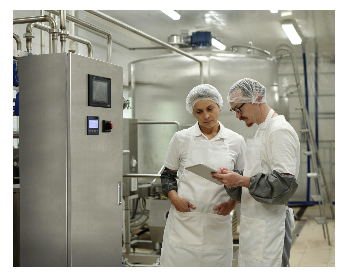 Standschrank VA IP55 B1000xH2000xT400mm m.MPL Scotch Brite