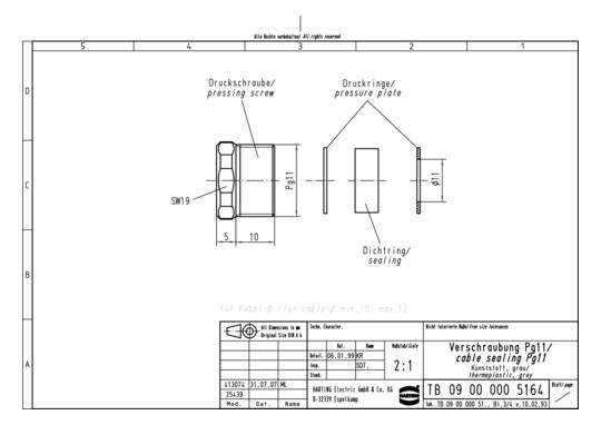 HART Verschraubung PG11      09000005164 