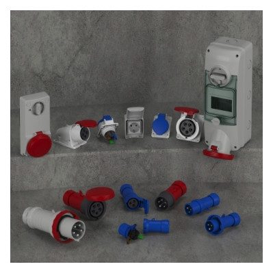 CEE-Stecker 2p 32A IP67 Acti9 200 - 250 V (50+60 200 - 250 V (50+60 Hz) blau 6h