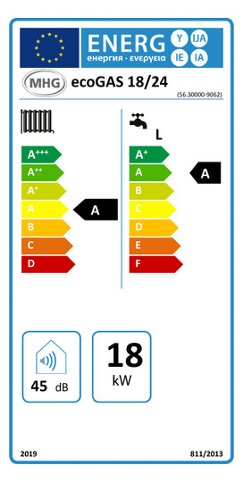 MHG Brennwert-Wandheizgerät Meisterlinie ecoGAS 18/24, 20/25 kW, Kombi