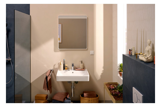 hansgrohe Waschtisch Xanuia Q 600x480mm, mit Hahnloch/Überlauf, weiß