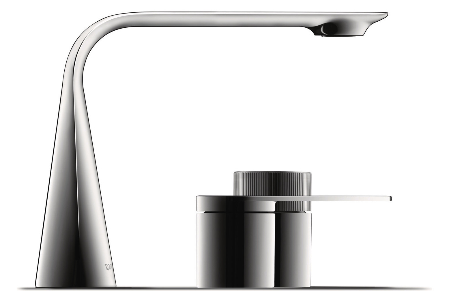 Duravit 2-Loch-Waschtisch-Armatur M D.1 Ausladung 148mm, mit Drehgriff, ohne Zugstangen-Ablaufgarnitur, chrom