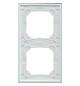 Rahmen 2f krws glz Glas f.GEB-K kristallweiß Unterputzmontage