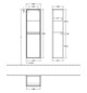 V&B Hochschrank Collaro 45,4x153,8x34,9cm, Anschlag rechts, soft grey