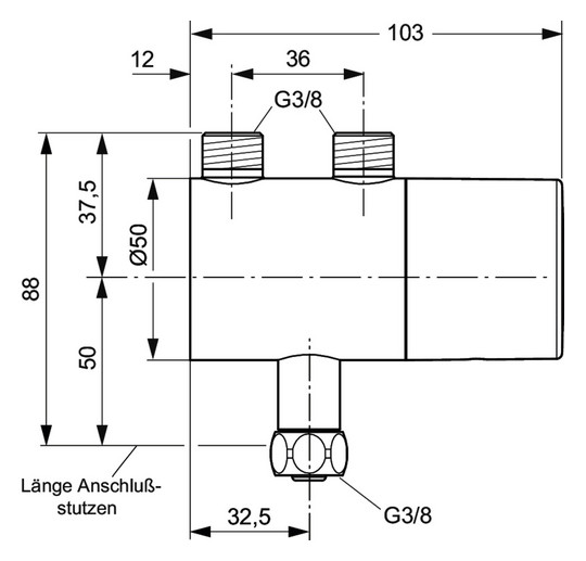 Ideal-Standard Eckventil-Thermostat CeraPlus verchromt