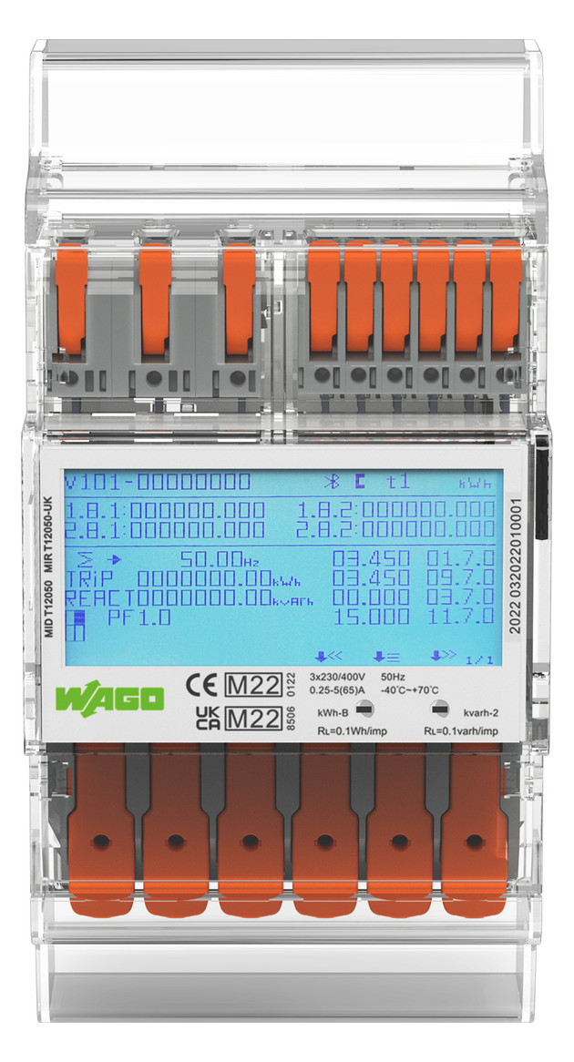 Drehstromzähler Vierleit elektr digi 65A geeicht B 5A RS-485 184-276V/N-L S0