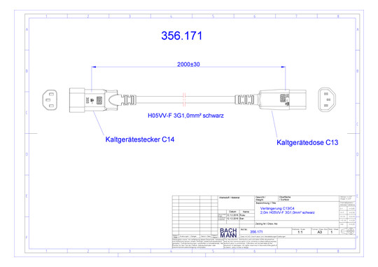 Bachmann Verlängerung H05VV-F    356.171 
