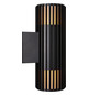 LED-Wandanbauleuchte Aludra 30W sw IP54 E27 Ø124x337mm