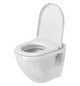 Duravit WC-Sitz Starck 3 ohne Absenkautomatik, Scharniere Edelstahl, weiß