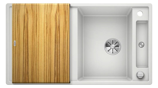 Blanco Spüle AXIA III 5 S SILGRANIT 91,5 x 51 cm, weiß, reversibel, mit Holzschneidbrett