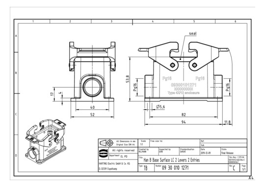 HART Sockelgehäuse           09300101271 