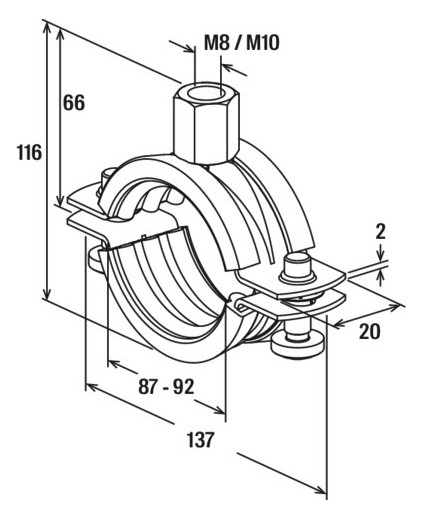 Vermaßte Strichzeichnung