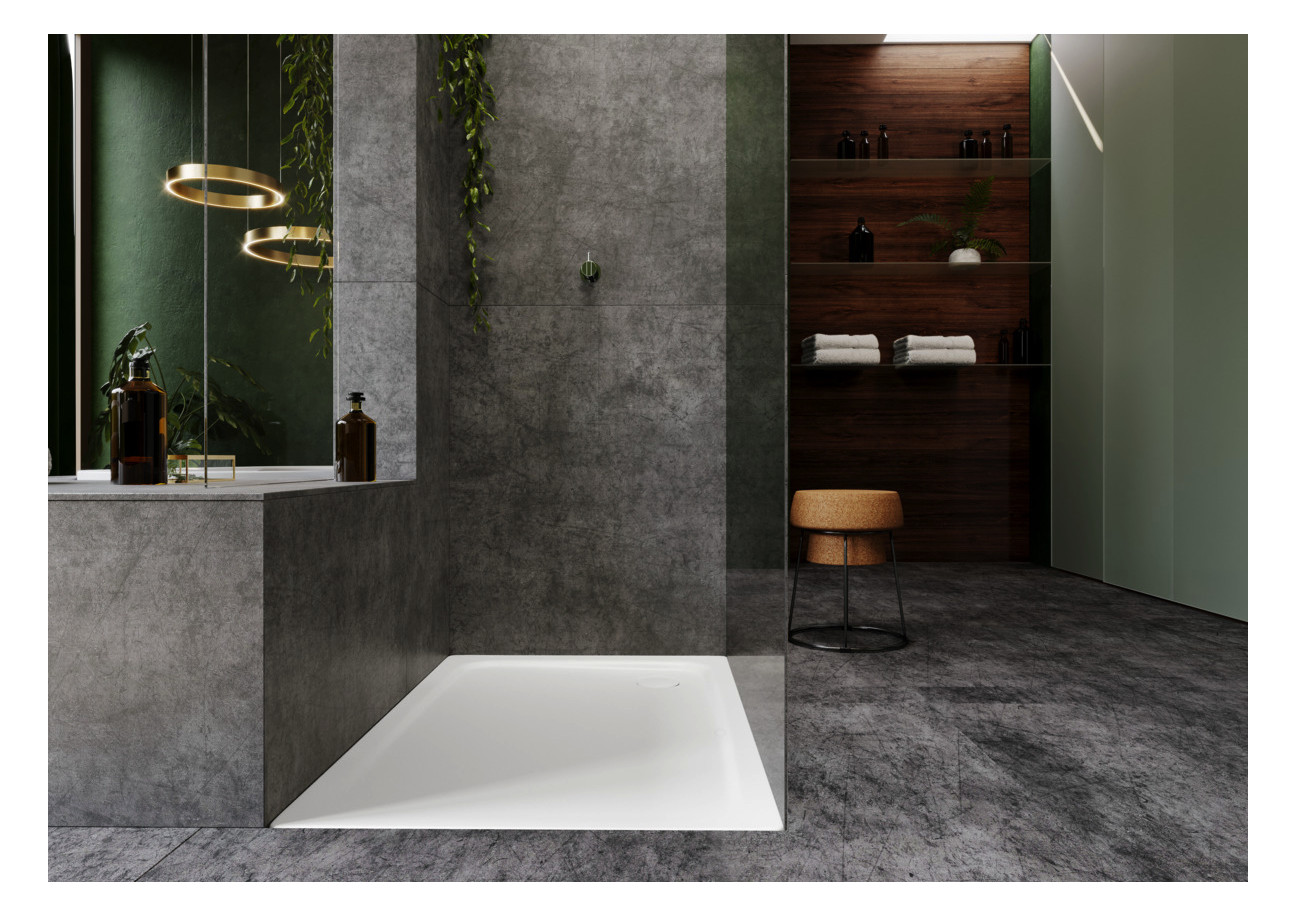 Kaldewei Duschwanne SUPERPLAN CLASSIC 412-1 100x140x4,3cm, Vollantislip Perl-Effekt, manhattan