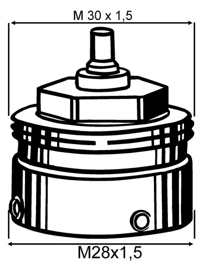 Heimeier Adapter auf TA-Ventilunterteil M 28 x 1,5