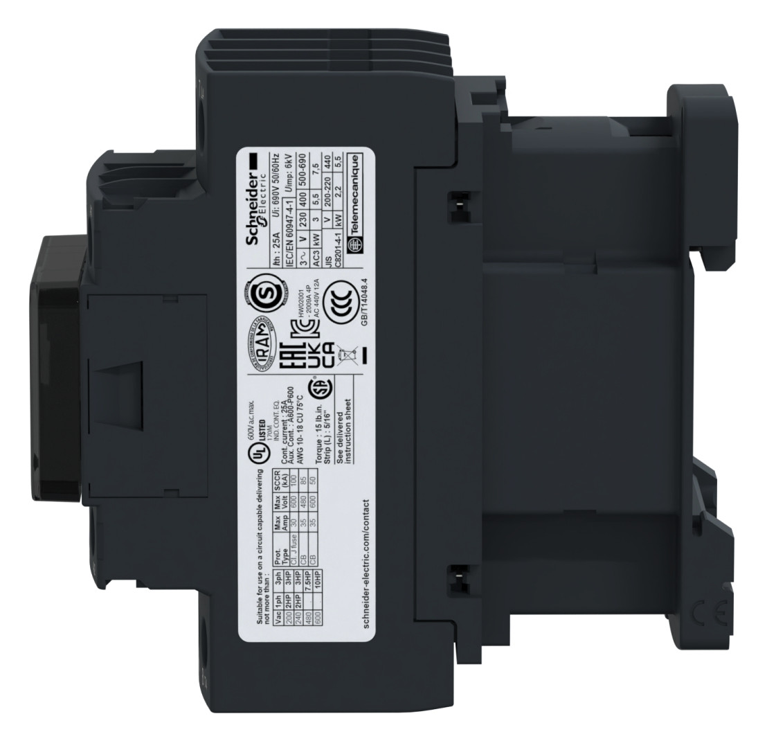 Leistungsschütz 5,5kW 4S 24VDC 25A 1S+1Ö/Hilf Leistungsschütz 5,5kW 4S 24VDC 25A 1S+1Ö/Hilf