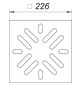 Dallmer Guss-Rost 226x226mm, Belastungsklasse B, ohne Schrauben