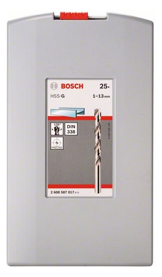 Bohrerset 25tlg Ø1-13mm HSS-G Box KstBox