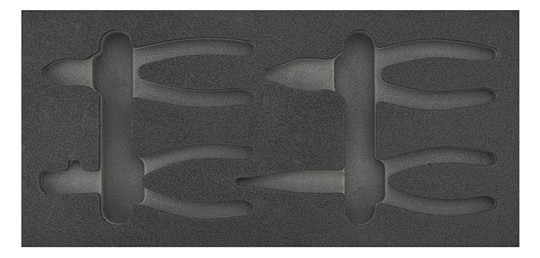 Werkzeugmodul 1/3 - leer, für 4 KNIPEX-VDE-Zangen