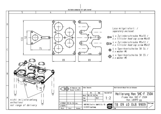 HART Han 48HPR Halterung-bu  09400489909 