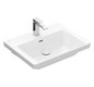 V&B Schrank-Waschtisch Subway 3.0 60x47cm, eckig, Unterseite geschliffen, mit 1 Hahnloch/mit Überlauf, stone white C-plus
