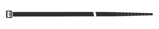 SapiSelco-Kabelbinder, Nylon, schwarz - 2,5x100 mm (100...