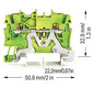 Schutzleiter-Reihenklemme 0,14-1,5qmm gn/ge 1Etage Hutschiene TH35