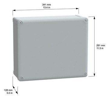 Wandschrank Kst IP66 B275xH325xT120mm unbeh