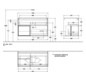 V&B Waschtisch-Unterschrank Finion 100x60,3x50,1cm, Regal links Black matt lacquer, Anthracite matt