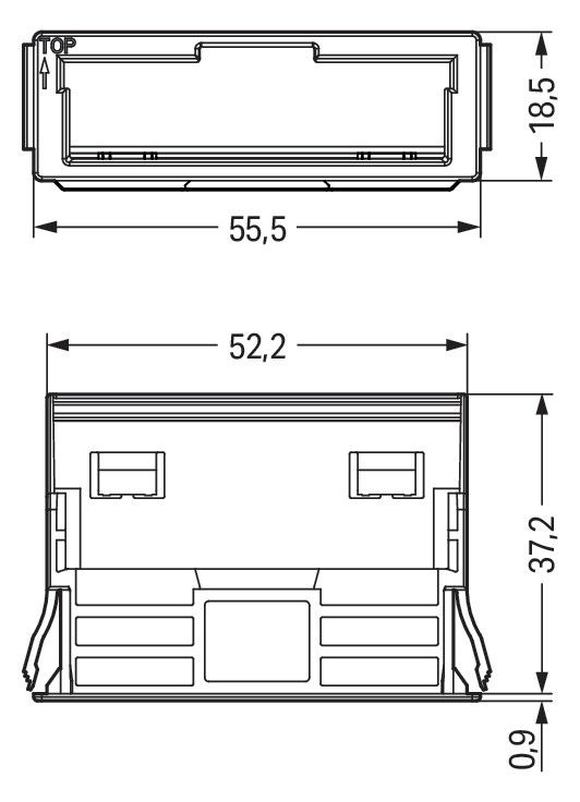 Rahmen Snap-In sw 5p Stecker/Buchse
