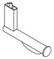 HEWI Aufrüstsatz WC-Papierhalter, Edelstahl, für Ø 32 mm, pulverbeschichtet, Edelstahl pulverbeschichtet schwarz tiefmatt