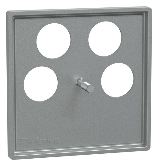 Zentralplatte Sat/TV/Radi System M alu Schraubbef 4f