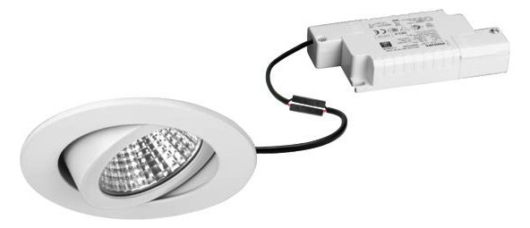 LED-Einbaustrahler 7W 2700K 740lm Konv ws mt 1LED Alu IP20 RF:hochglänzend