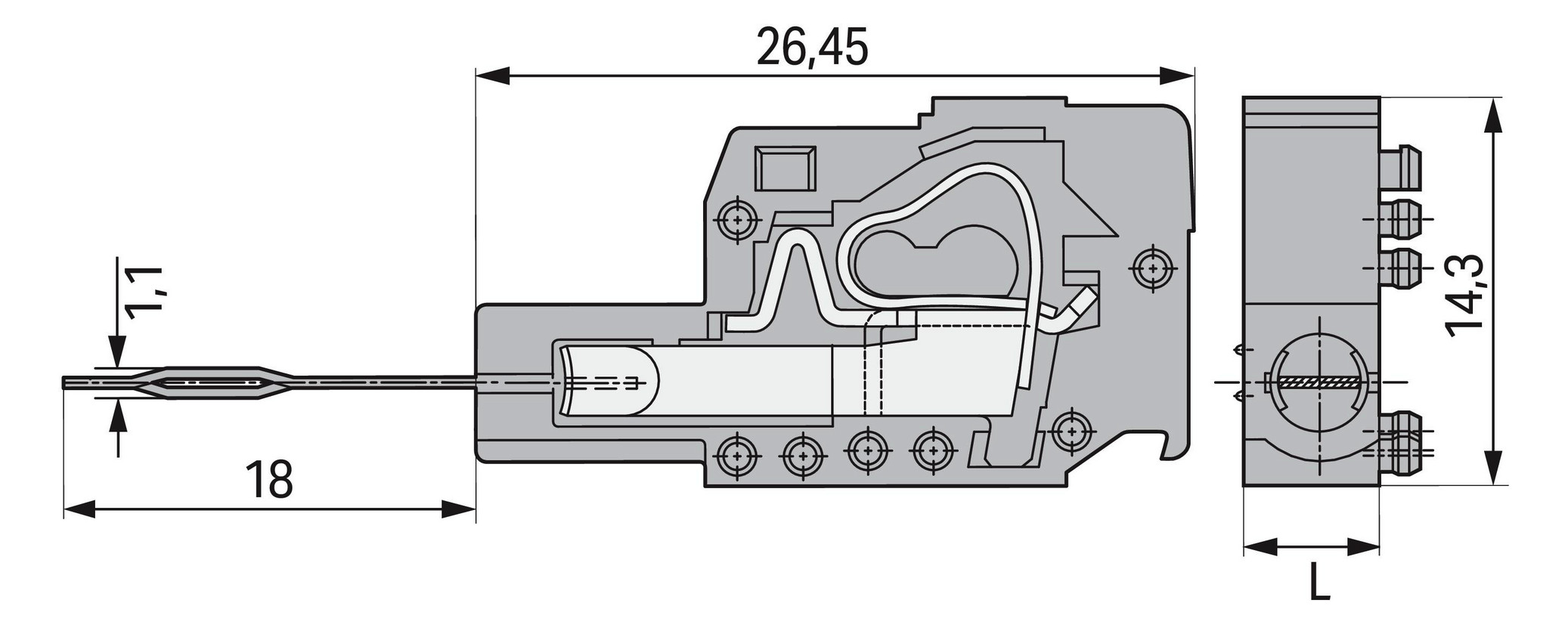 Testadapter 0,08-2,5qmm 1p Federzug
