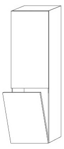 SA Hochschrank A: rechts 2morrow (L2272R) 1615x450x350