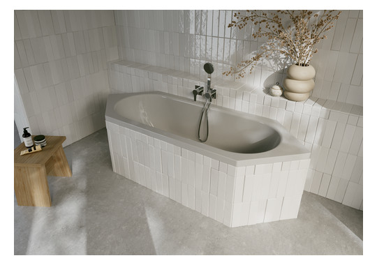 6-Eck-Badewanne BetteStarlet 2080 210x80x42cm, Glasur, manhattan