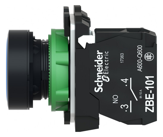 Drucktaster 1f bl rnd Ø22,5mm 1S IP66 fl Tastend