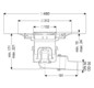 Kessel Boden-Deckenablauf Practicus DN 50, Designrost Kessel, seitlich, mit Anschlussrand