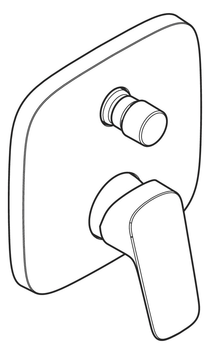 hansgrohe Fertigmontageset Logis UP-Wannen-Einhebelmischer, 2 Verbraucher, chrom