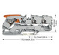 Reihenklemme 0,5-10qmm 1Etage 3kl gr 57A TS35 Hutschiene TH35